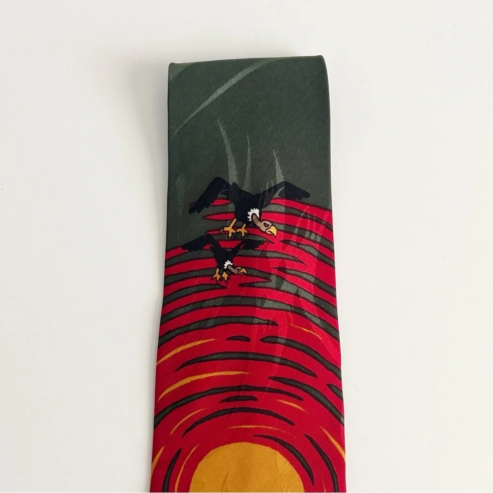 Mickey Mouse Disney Art Print Tie - Red, Green, and Yellow